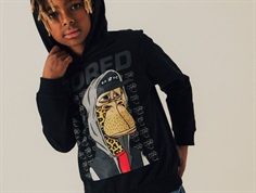 Name It sweatshirt black with hood and Bored of Directors print  